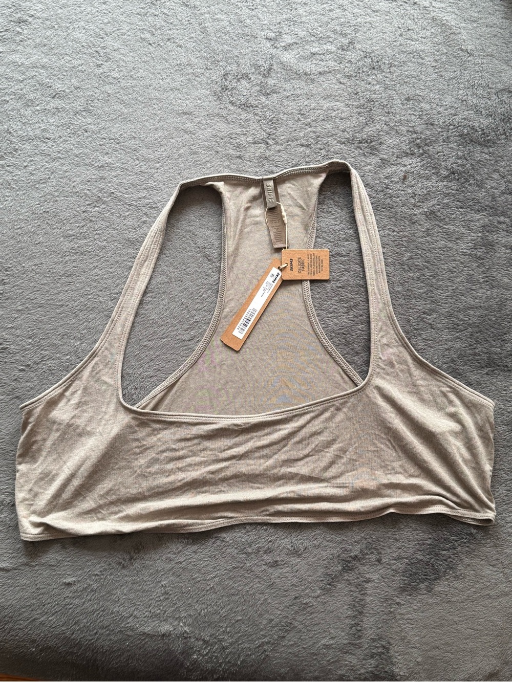 Skims Sheer Modal bralette in Dune